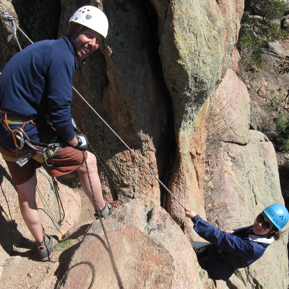 Fun with rappelling at Goat Mountain!